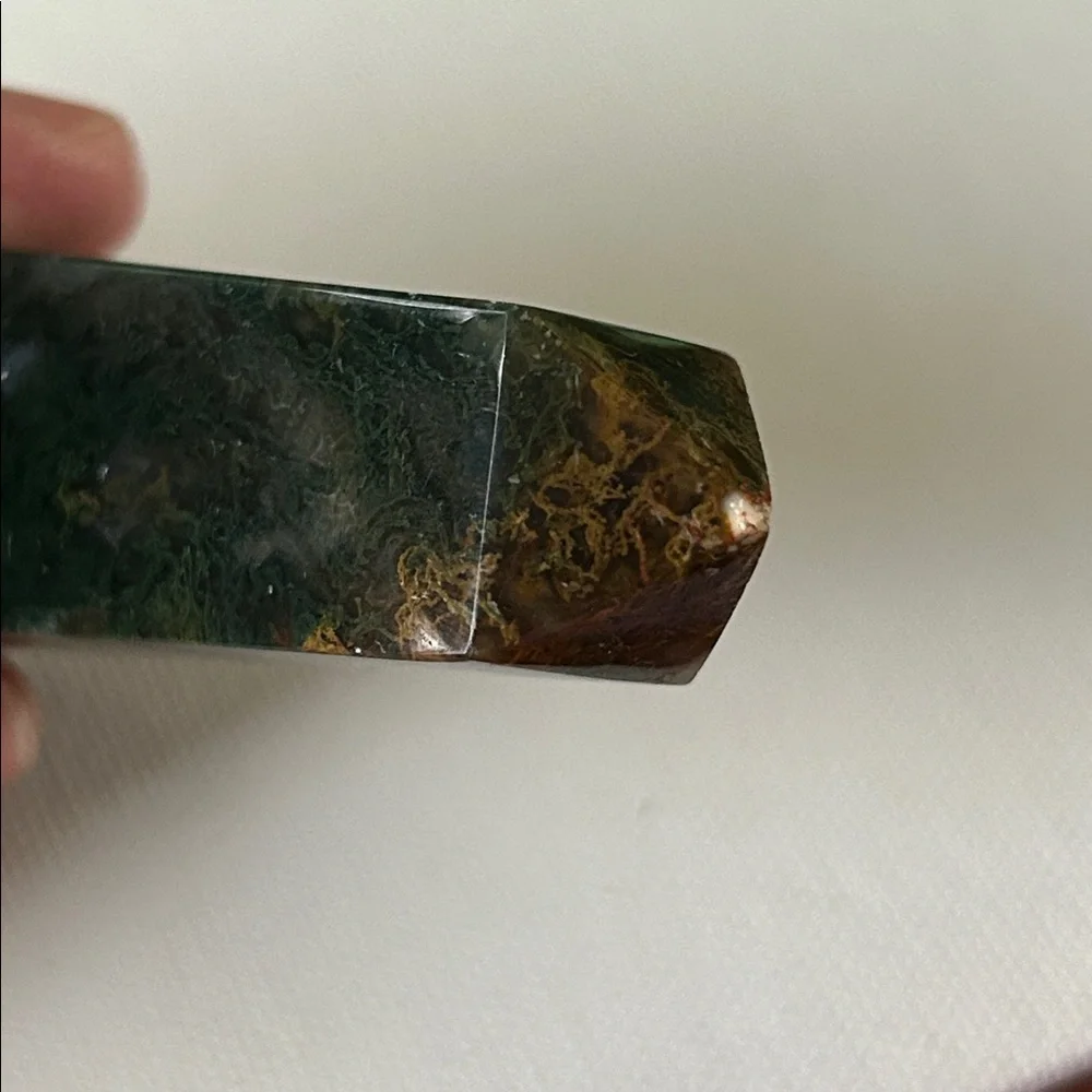 💎 Moss Agate Crystal Tower (B)